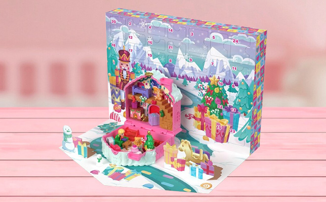 Polly Pocket Dolls Advent Calendar on the Table