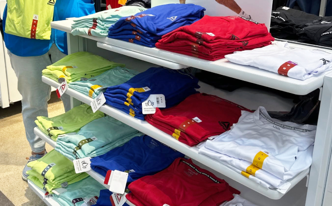 Reebok Shirts on Display