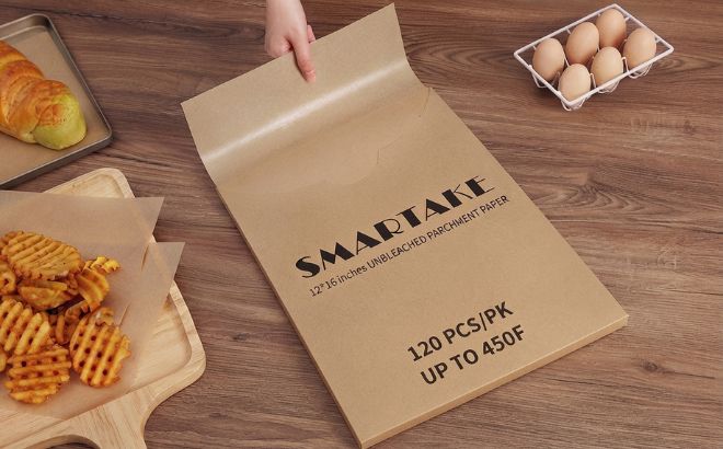 SMARTAKE 200 Pcs Parchment Paper Baking Sheets SMARTAKE 200 Pcs Parchment Paper Baking Sheets