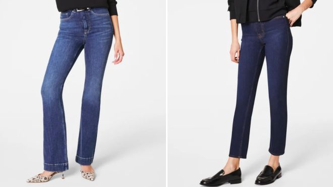 SPANXsculpt flare and Slim Straight Jeans SPANXsculpt flare and Slim Straight Jeans