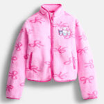 Sanrio Girls Hello Kitty Bows Allover Print Fleece Jacket
