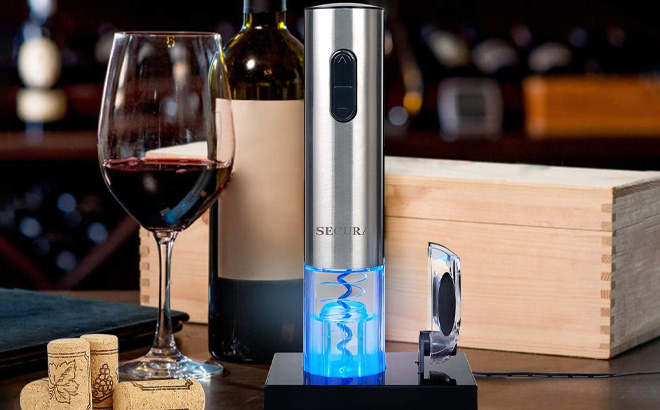 Secura Electric Wine Opener on the Table Secura Electric Wine Opener on the Table
