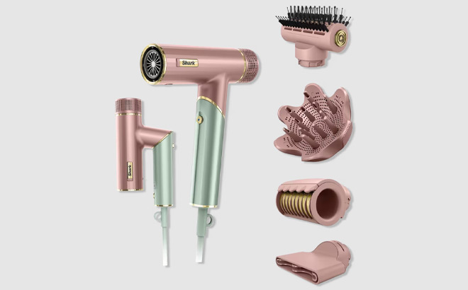 Shark Beauty SpeedStyle Pro FLEX Hair Dryer System in Strawberry Matcha