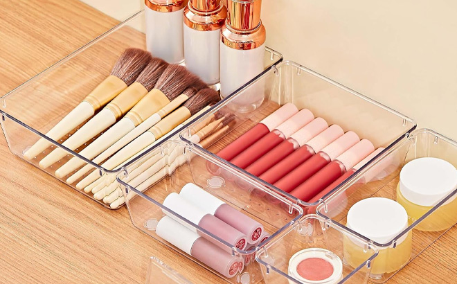 Smartake 13 Piece Drawer Organizers on the Table Smartake 13 Piece Drawer Organizers on the Table