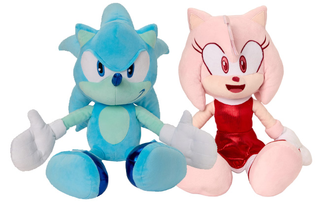 Sonic the Hedgehog and Amy Rose Glow In The Dark Plush Cuddle Pillow Buddy Sonic the Hedgehog and Amy Rose Glow In The Dark Plush Cuddle Pillow Buddy