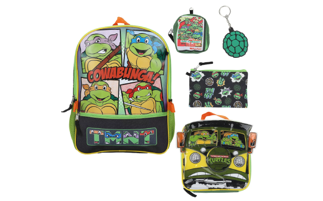 TMNT 5 Piece Backpack Set TMNT 5 Piece Backpack Set