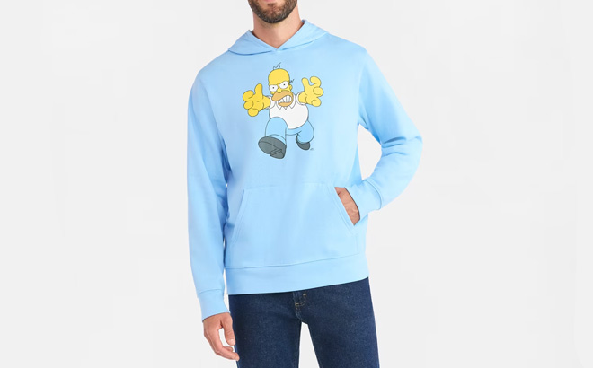 The Simpsons Mens Homer Graphic Hoodie