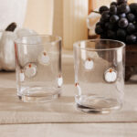 Thyme Table 12 oz White Pumpkin Charm Glass 2 Piece Set