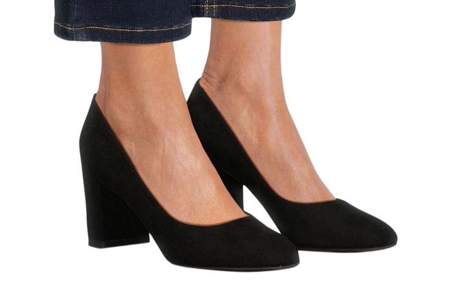 Time and Tru Womens Closed Toe Pump Dress Heels