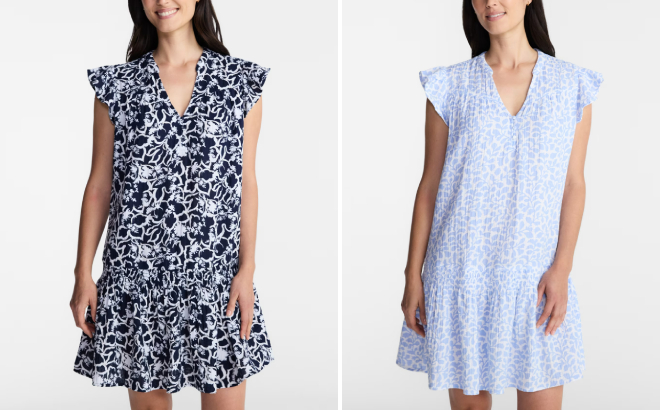 Time and Tru Womens Double Cloth Mini Dress Time and Tru Womens Double Cloth Mini Dress