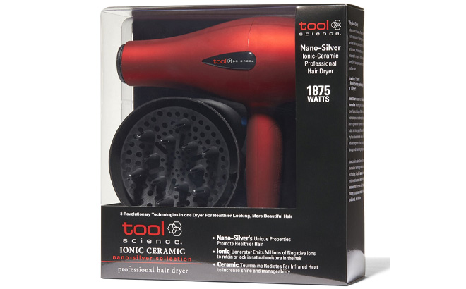 Tool Science Nano Silver Lightweight Hair Dryer Tool Science Nano Silver Lightweight Hair Dryer