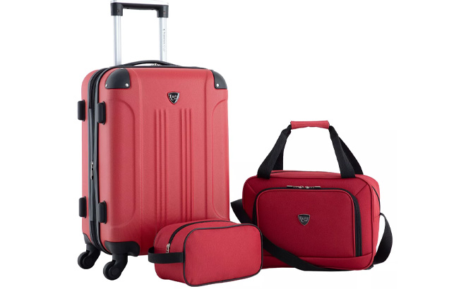 Travelers Club Chicago 3 Piece Hardside Luggage Set Travelers Club Chicago 3 Piece Hardside Luggage Set
