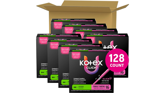 U by Kotex 128 Count Tampons