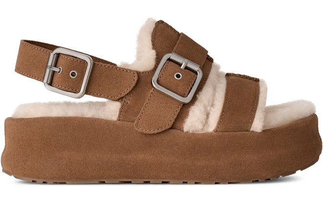 UGG Enwrap Genuine Shearling Lined Slingback Sandals UGG Enwrap Genuine Shearling Lined Slingback Sandals