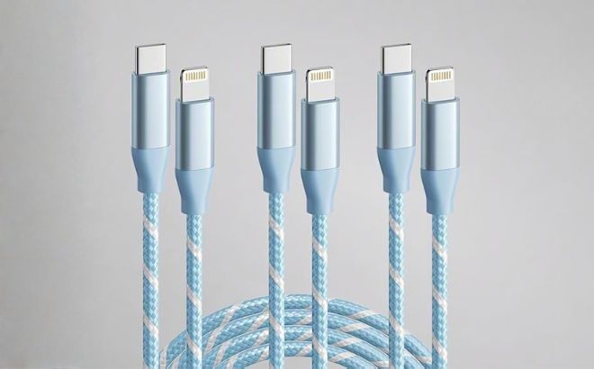 USB C to Lightning Cable 3 Pack 6FT iPhone Fast Charger MFi Certified USB C to Lightning Cable 3 Pack 6FT iPhone Fast Charger MFi Certified