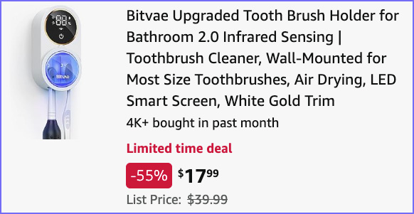 UV Toothbrush Holder at Checkout UV Toothbrush Holder at Checkout