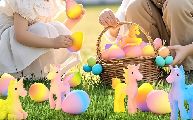 Unicorn Hatching Rainbow Eggs Unicorn Hatching Rainbow Eggs