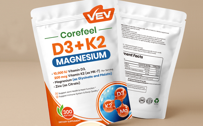 VEV Corefeel Vitamin D3 K2 Magnesium Supplement VEV Corefeel Vitamin D3 K2 Magnesium Supplement