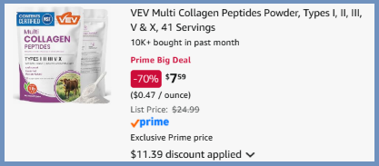 VEV Multi Collagen Peptides Powder Checkout Page VEV Multi Collagen Peptides Powder Checkout Page