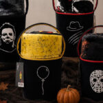 Warner Bros Scary Movie Halloween Cloud Throw and Bucket Sets on the Table