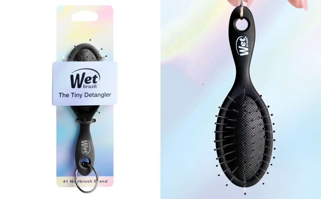 Wet Brush Mini Keychain Detangler Hairbrush in Black Wet Brush Mini Keychain Detangler Hairbrush in Black