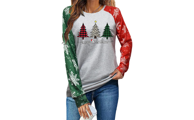 Womens Christmas Shirt in Greentree Style Womens Christmas Shirt in Greentree Style