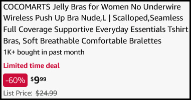 Womens Wireless Jelly Bra Checkout
