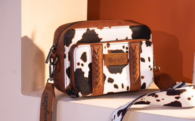 Wrangler Cow Print Crossbody Bag