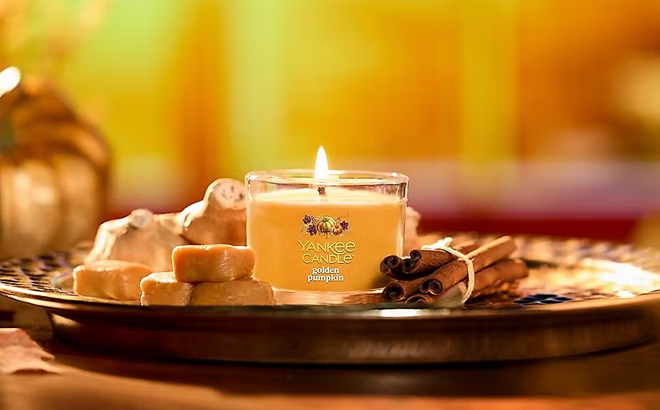 Yankee Candle Mini Golden Pumpkin Candle