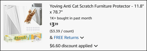 Yoving Anti Cat Scratch Couch Protector Checkout Yoving Anti Cat Scratch Couch Protector Checkout