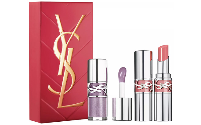 Yves Saint Laurent 2 Piece Loveshine Plumping Lip Oil Gloss and Lip Oil Stick Gift Set
