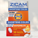 Zicam Ultra Cold Remedy Zinc Rapidmelts 18 Count on a Table