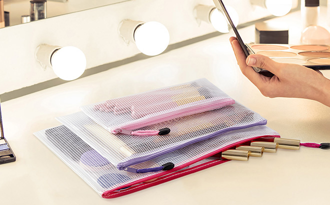 Zipper Pouch Bags on the Table Zipper Pouch Bags on the Table
