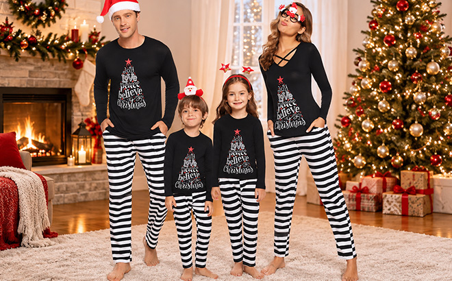 iClosam Matching Family Pajamas Set