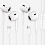iPhone Wired Earbuds 2 Pack on Gray Background