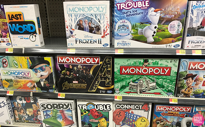 Board Games on Shelves in a Store Board Games on Shelves in a Store