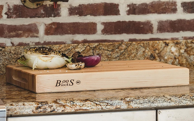 John Boos Maple Wood Cutting Board on a Countertop