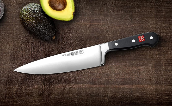 Wusthof Classic 8 inch Chefs Knife on a Tabletop