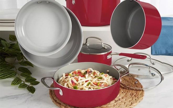 The Big One 10 Piece Silicone Ceramic Cookware Sets